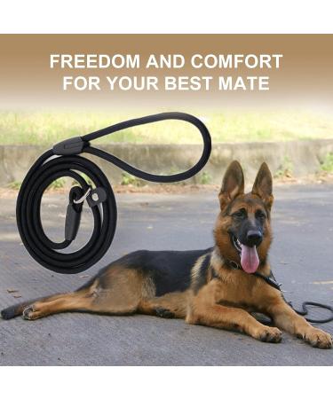 Dog Slip Leads Leash 4.5FT Durable Puppy Rope Leashes Collar Nylon Dog Training Walking Lead Leashes for Small Medium Dogs (Black) Black Medium - Buy Online on GoSupps.com