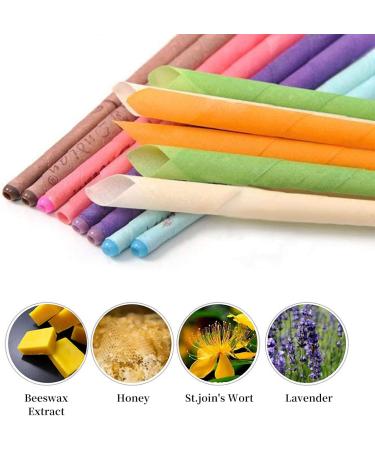Pack of 16 Ear Candles for Cleaning & Wax Removal - 8 Colors + 6 Protective Discs - Buy Online on GoSupps.com