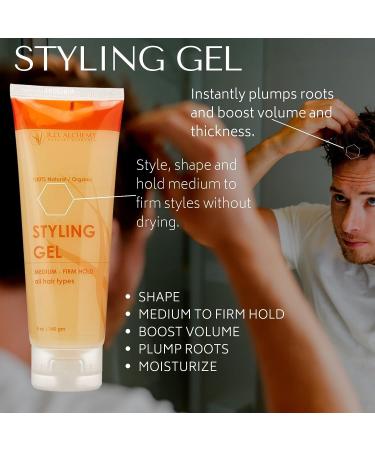 RD Alchemy 100% Natural & Organic Styling Gel for Men and Women - Light to Medium Hold for Curly and Flat Hair - Boost Volume & Thickness - Buy Online on GoSupps.com