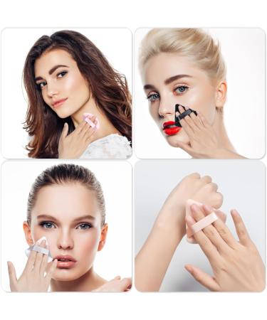 10pcs Triangle Velour Makeup Puffs for Loose Powder - White - Buy Online on GoSupps.com