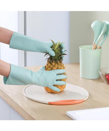 Dishwashing Gloves Women's Kitchen Home Thick Rubber Laundry Waterproof Housework Durable Winter Pile Warm Artifact