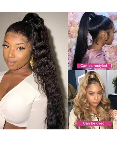 Ponytail Extensions Remy Human Hair Clip in Water Wave Ponytail Extensions 10-24 Inch Long Wave Curly Human Hair Ponytail Wrap Around Long Wavy Ponytail Natural Color for Women(Size:12inch 100g) - Buy Online on GoSupps.com