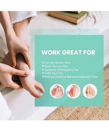 Welnove Gel Toe Separators - 8-Pack Aloe Vera Silicone Spacers for Overlapping Toes & Calluses - Bunion Corrector for Men & Women - Multi-Size Blue - Buy Online on GoSupps.com