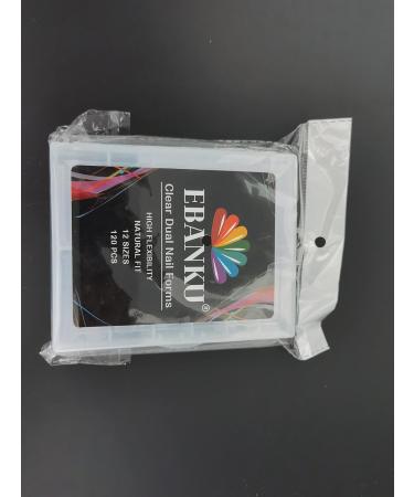 EBANKU 120pcs Clear Full Cover Dual Nail System - Flat Acrylic Nail Extension Tips & Nail Art Tools for Perfect Manicure - Buy Online on GoSupps.com