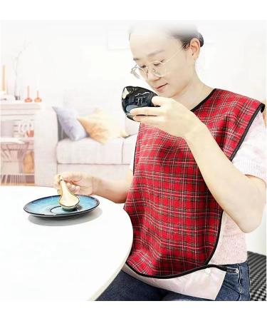 Adult Bib Reusable Washable Clothing Protector Waterproof Extra Long Bibs for Men Women Black Blue - Buy Online on GoSupps.com