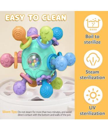QXNDXQ Baby Teether Ball | Soft Silicone Dental Aid & Montessori Bitering Toy for Babies 0-12 Months - International Shipping Available - Buy Online on GoSupps.com