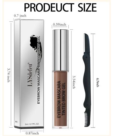  LYSdefeu Auburn Gel Eyebrow Mascara - Waterproof - Sweatproof - Tinted and Fuller Eyebrow Gel - Lash Color - Long-Lasting - Natural Makeup - Makeup for - Buy Online on GoSupps.com