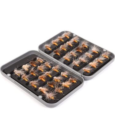 Topind fly fishing fly set dry fly trout fly fishing fly fishing bait for salmon trout seaside bar 40 pieces with box