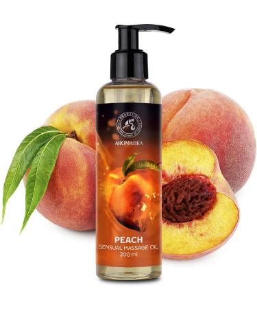 Buy Sensual Peach Massage Oil 200ml | Edible Body Oil with Almond Grape Seed & Macadamia Oil | Kissable & Perfect for Couples | International Shipping Available - Buy Online on GoSupps.com