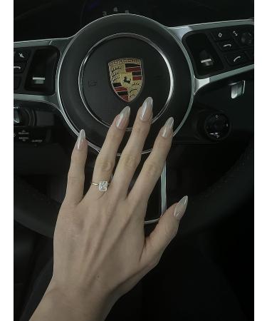 Glazed Donut Chrome Hailey Bieber Trend Press On Nails | Handmade Almond Shape 30-Piece Nail Kit - Buy Online on GoSupps.com