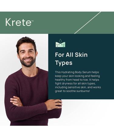 KRETE Hydrating Face & Body Serum for Men Head-to-Toe Bundle - Moisturize Smooth Hydrate & Protect Your Skin In 30-Seconds Oil-Free All Skin Types with Apple Stem Cell Extract & Hyaluronic Acid Face Serum + Body Serum - Buy Online on GoSupps.com