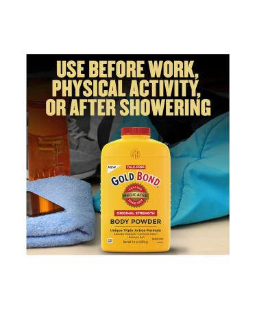 Gold Bond Medicated Powder Triple Action Relief 10oz (Talc-Free) - Pack of 4 - Buy Online on GoSupps.com