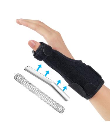 ACWOO Thumb Wrist Support Brace Reversible Thumb & Wrist Support with Two Metal Splint Thumb Spica Splint for Right & Left Hand Trigger Thumb Immobilizer for Arthritis Tendonitis Sprains