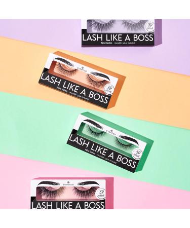 Essence Lash Like a Boss No. 03 - Vegan False Lashes | Extensive Volume & Long-Lasting | 3 Pack of Defined Black Artificial Eyelashes - Buy Online on GoSupps.com