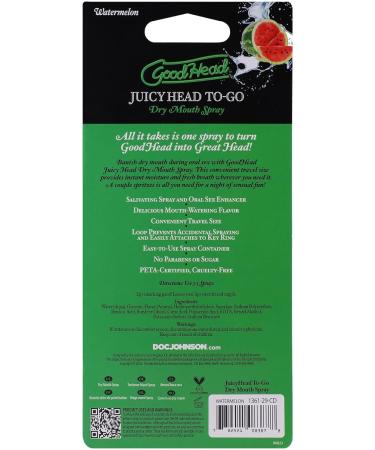 GoodHead Juicy Head Spray pour bouche s che emporter Saveur past que Stimulateur de sexe oral portable 9 ml Spray Doc Johnson Blow Job Uniquement pour adultes - Buy Online on GoSupps.com