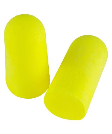 3M Ear Plugs 500 Pairs/Dispensing Box E-A-Rsoft Yellow Neons 390-1250 Uncorded Disposable Foam NRR 33 Drilling Grinding Machining Sawing Sanding Welding Bulk
