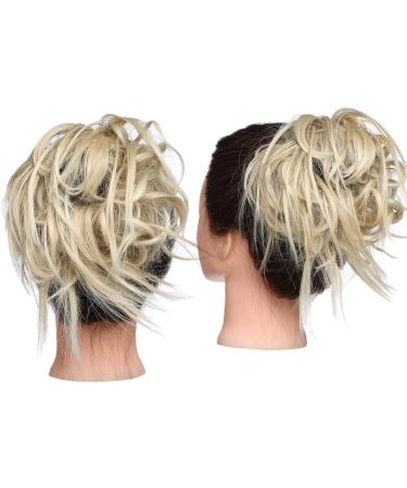 Tousled Updo Messy Bun Hair Extension - Ash Blonde/Bleach Blonde - Buy Online on GoSupps.com