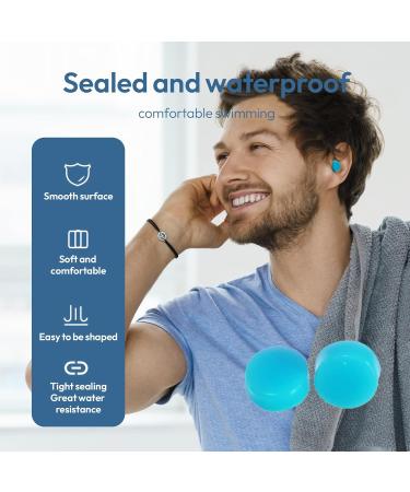 GEN'C B AUTY Silicone Earplugs Reusable Ear Plug | Waterproof | Noise Cancelling | Traveling | Sleeping | Working (24 counts) - Blue Color - Buy Online on GoSupps.com