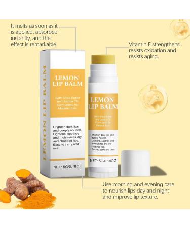  G n rique Lemon and Turmeric Lip Balm Turmeric Lip Balm for Dark Lips Lightening Exfoliating Softening and Moisturizing (2) - Buy Online on GoSupps.com