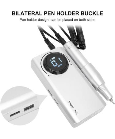 Nail Polishing Pen 12H Work Nail Drill Pen Adjustable Speed for Home for Salon (Pearlescent Gray) - Buy Online on GoSupps.com