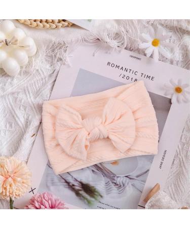 Volumoon Baby Girls Hair Bands - Soft Elastic Forehead Straps & Curved Knot Design | 2 Pack Nylon Headbands for Newborns & Toddlers - Buy Online on GoSupps.com