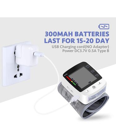 Wrist Blood Pressure Monitor with USB Charging and Voice Broadcast - OMKER Digital BP Cuff with Large Display Screen - Buy Online on GoSupps.com