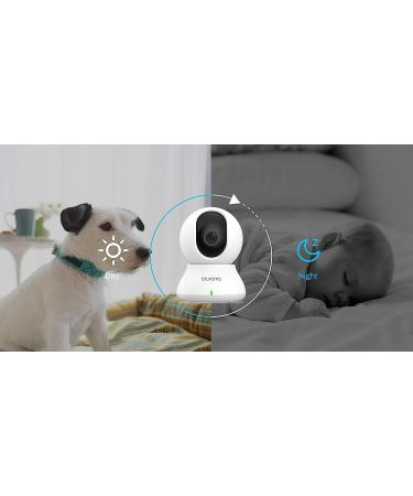 blurams Security Camera  2K Indoor Camera 360-degree Pet Camera for Home Security w/Motion Tracking  Phone App  2-Way Audio  IR Night Vision  Siren  Works with Alexa & Google Assistant White - Buy Online on GoSupps.com