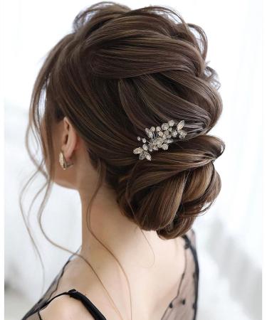 Bridal Wedding Hair Clip Comb Handmade Rhinestone Hair Clip HeadPieces for Women Bridal Headpiece Hair Accessories Bridal Hair Accessories for Women and Girls (Rhinestone Hair Comb) (Silver) - Buy Online on GoSupps.com