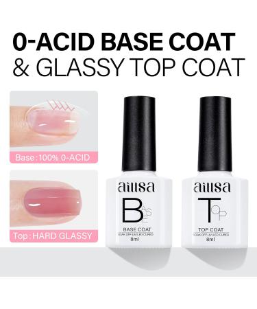 AILLSA Nude Gel Polish Set Pink Milky White Jelly Gel Nail Polish with Base and Top Coat Neutral Sheer Colors Translucent Gel Polish for French Manicure Soak Off U V Gel Starter Kit DIY at Home Crystal Castles - Buy Online on GoSupps.com