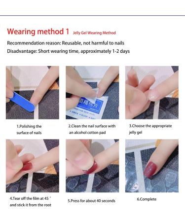 Nail Wearing False Nail Patch Rainbow Peach Detachable Short Style(S) - Buy Online on GoSupps.com