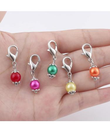 12Pcs Colorful Pearlescent Stitch Marker Charms for Knitting & Crochet - Craft & DIY Sewing Jewelry Making - Buy Online on GoSupps.com