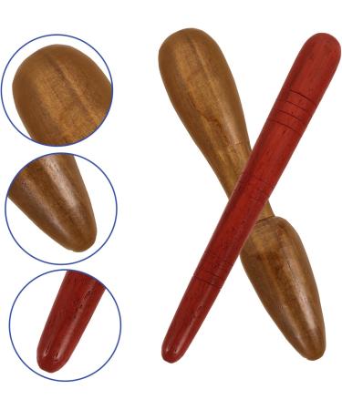 Buy Tovinanna 2-Piece Wooden Thai Massage Tools | Full Body Massager & Manual Abdominal Roller Stick | Mahogany Wood | International Shipping Available - Buy Online on GoSupps.com