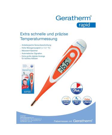 Geratherm Digital & Analogue Ear Thermometer - Mercury-Free & Rapid Results - Buy Online on GoSupps.com