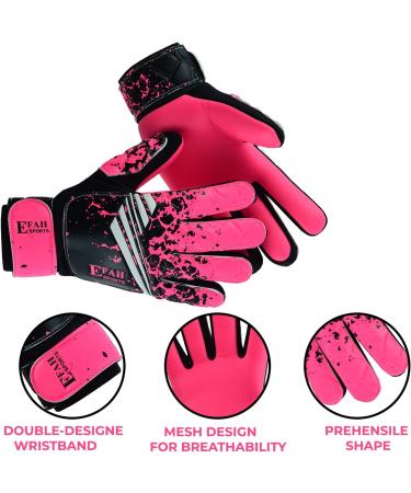 EFAH Sports Soccer Goalkeeper Gloves for Boys | Size 6 | Ages 13-15 | Great Grip & Comfort | Pink - Buy Online on GoSupps.com