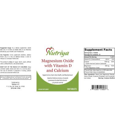 Magnesium Oxide with Vitamin D3 and Oyster Calcium Supplement - Buy Online on GoSupps.com