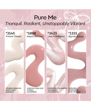 Modelones Gel Nail Polish Kit with UV Light 4 Colors Base & Top Coat Stickers Milky White Nude Pink Glitter Fall Manicure Set DIY Home Nail Art Gift for Women - Buy Online on GoSupps.com