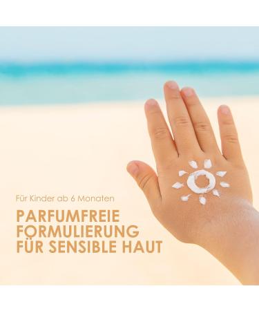 Jean & Len Sensitive Kids Sunscreen LSF 50+ | Coral-Friendly Vegan Octocrylen-Free | Perfect for Children 6+ Months | 250 ml - Buy Online on GoSupps.com