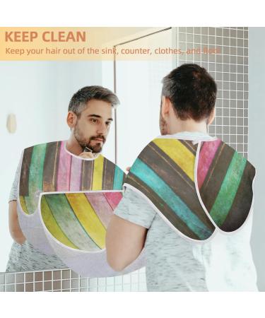 Rainbow Music Piano Keys Beard Bib Apron - Non-Stick Waterproof Hair Catcher for Men Perfect Grooming Cloth with Suction Cups | Ideal Gifts for Men - Buy Online on GoSupps.com
