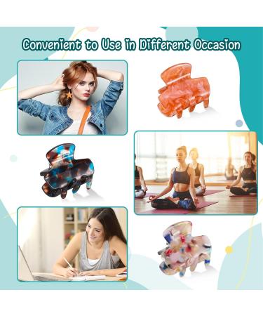 Tao Pipe 6-Piece Brown Leopard Hair Claw Clips | Non-Slip Tortoise Hair Catcher for Medium & Thin Hair | Perfect Clips for Women & Girls - Buy Online on GoSupps.com