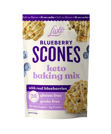 Livlo Blueberry Scones Keto Baking Mix with Real Blueberries 9.5 oz (269 g)