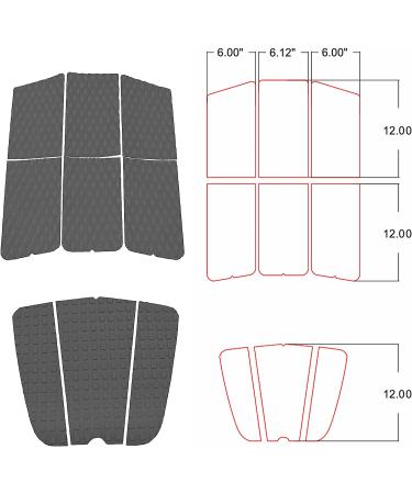 Abahub 9 Piece Surf Deck Traction Pad Premium EVA with Tail Kicker - 3M Adhesive / Surfboard Longboard Shortboard Funboard Fish Skimboard - Multiple Color Options - Buy Online on GoSupps.com