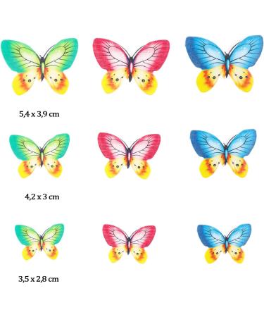 Alegre Edible Butterflies - 40 Colorful Cake & Cupcake Toppers for Weddings & Birthdays | International Shipping - Buy Online on GoSupps.com
