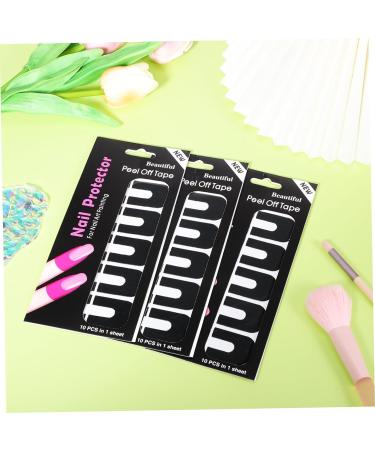 HEASOME 100 Sheets Nail Protector For Gel Polish care manicure tool Protective agent Nail Protector Cover safety mask patch Cuticle Protector For Nail Painting adhesive tape - Buy Online on GoSupps.com