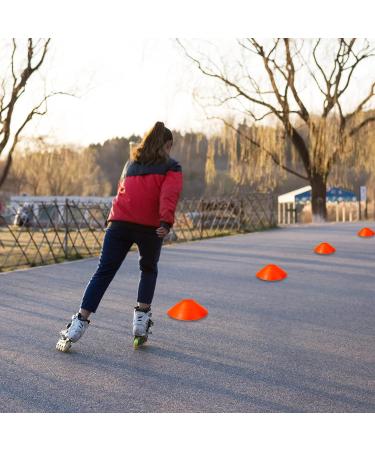 Wensdr Set of 50 Soccer Agility Training Cones with Carry Bag - Orange | Ideal for Football, Running, Basketball - Includes Holder for Easy Storage - Buy Online on GoSupps.com