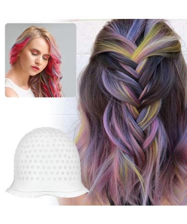 2PC Highlight Hood Caps with Pens & Holes - Reusable Hair Dye Brush for Salon & Home Use | White Hair Dye Accessories - Buy Online on GoSupps.com