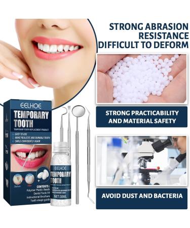 Provisional Denture Adhesive Set | DIY Temporary Tooth Repair Kit | Formable Dental Prosthesis Tools for Instant Fixes - Buy Online on GoSupps.com