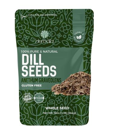 Dill Seed 1lb - Whole Spice for Pickling and Canning, Non-GMO - 16oz - Buy Online on GoSupps.com