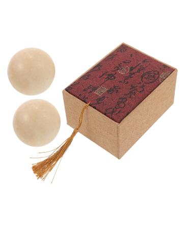 Gatuida 1 set of Jade-Fitness handball Massageball Decorative handballs Outdoor hand massage devices Portable massage balls Healthcare Massage ball Nuwa-stone box decorative stone