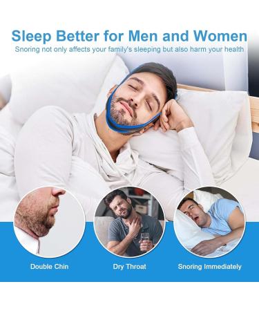 Veralabs Airflow Jaw Strap - Breathable Stop Snoring Chin Strap for Men & Women | Adjustable Mouth Closure Solution (Black & Blue - Buy Online on GoSupps.com