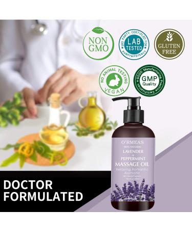 Buy Lavender Peppermint Massage Oil - 10.2 fl. oz | Moisturizing Body Oil for Men & Women | Soothing Skin Care - Buy Online on GoSupps.com